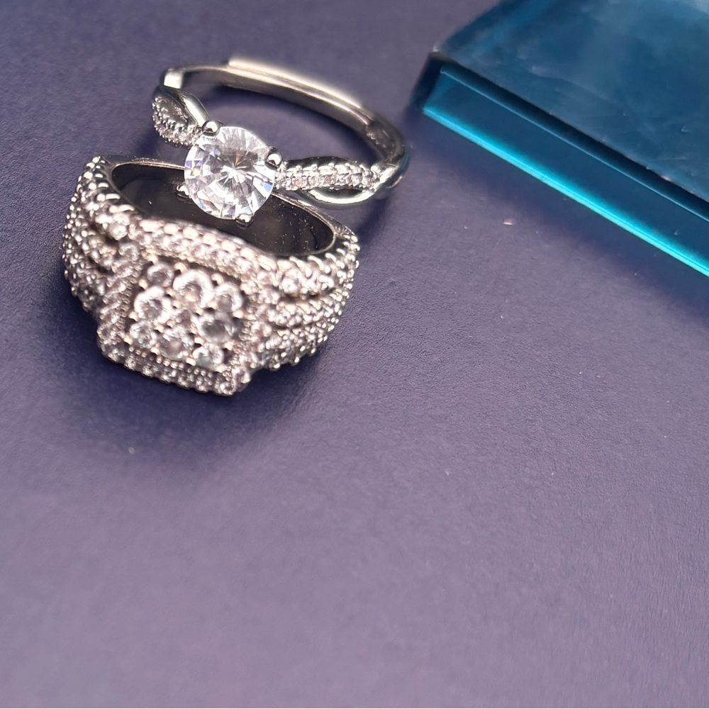 2 Fake Diamond Rings - Women's Rings - Sizes 6 and 9